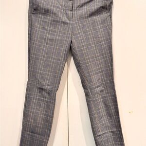 Zara Navy and Yellow Checkered Pants